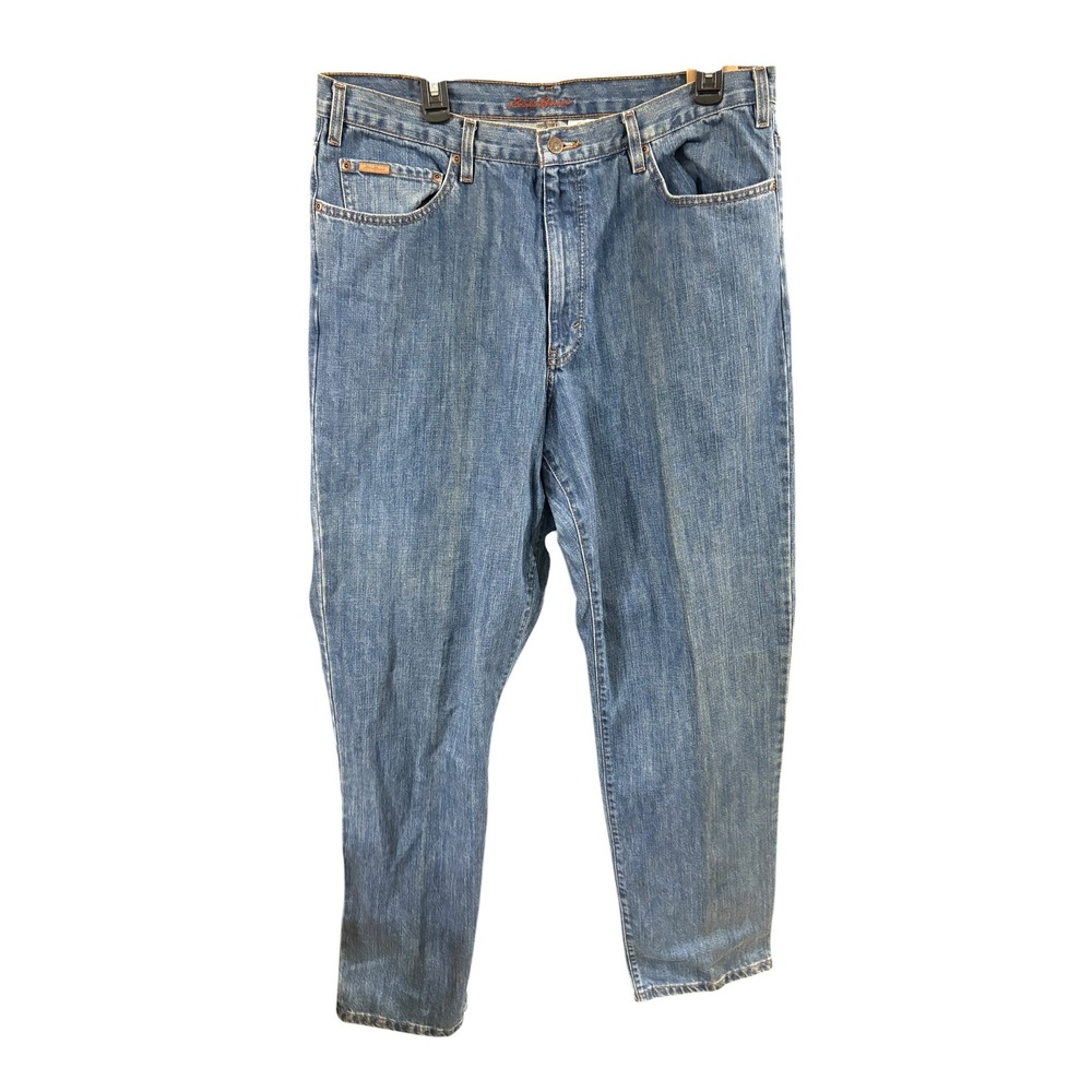 Eddie Bauer Mens‎ Classic Fit Premium Denim Jeans Medium Wash Blue 38x34 Tall
